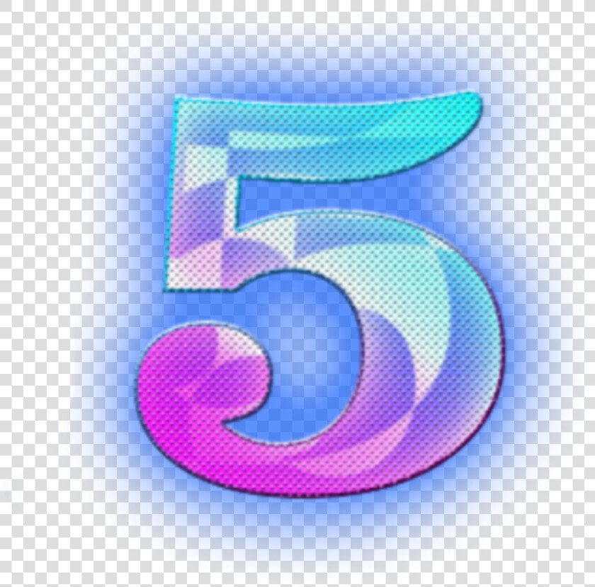  ftestickers  typography  numbers  5  neon  luminous   Transparent Number 5 Neon  HD Png DownloadTransparent PNG