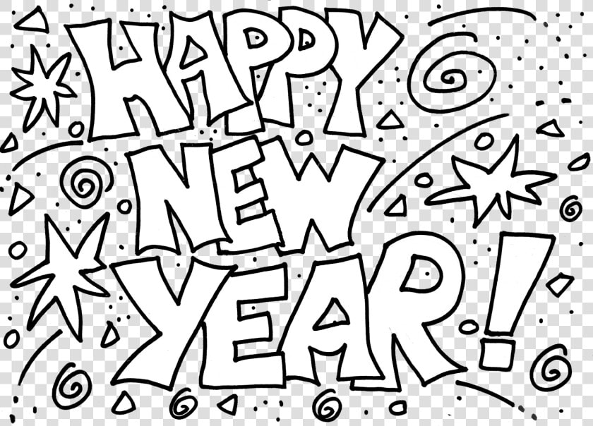 Coloring Pages Happy New Year   Coloring Happy New Year 2019  HD Png DownloadTransparent PNG