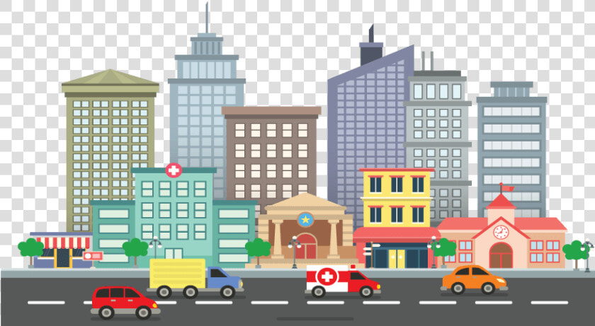 Clip Art Cartoon Cities   Drawing Pictures Of Smart City  HD Png DownloadTransparent PNG