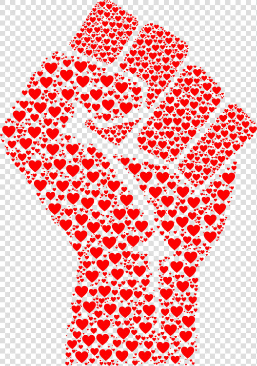 Raised Fist Love Fist Bump Hand Heart   Colorful Fist  HD Png DownloadTransparent PNG