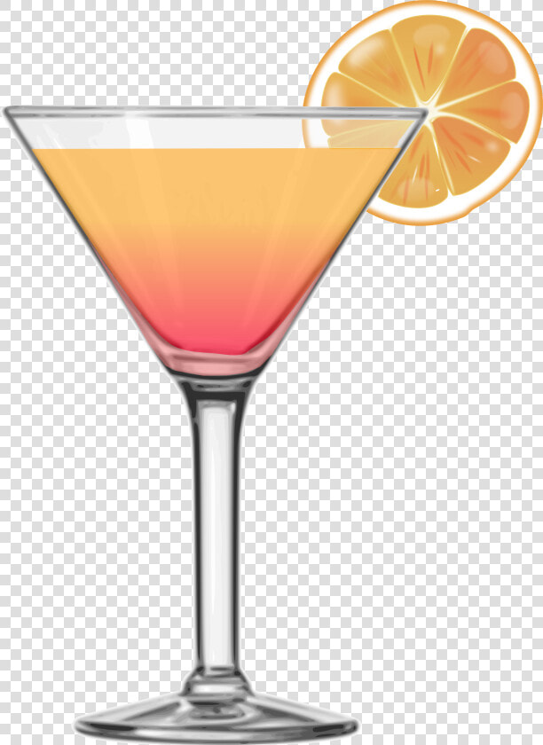 Tequila Sunrise Cocktail Big   Clip Art Cocktail Glass  HD Png DownloadTransparent PNG