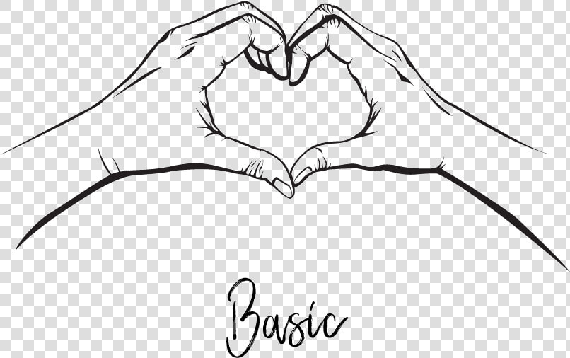 Drawing Hands Hand Heart   Heart With Hands Drawing  HD Png DownloadTransparent PNG