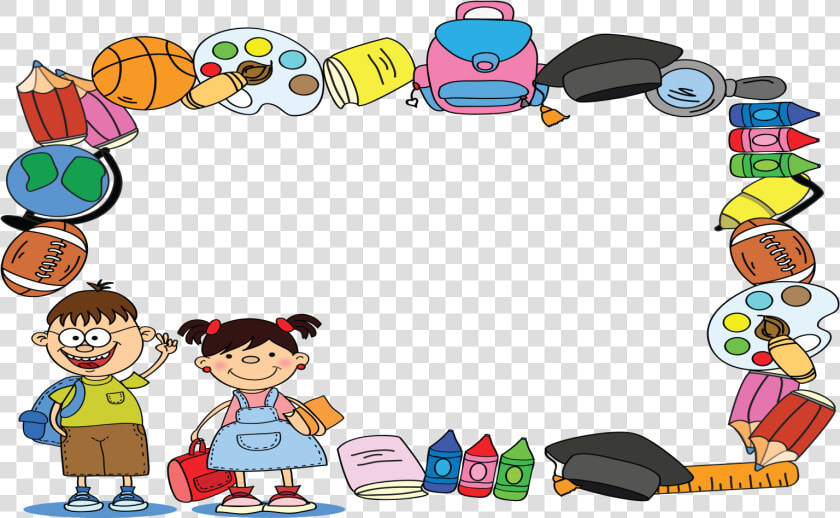 Kindergarten Clipart Certificate   School Kids Border Design  HD Png DownloadTransparent PNG