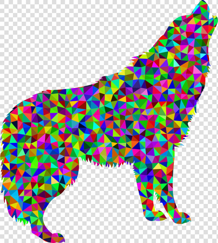 Low Poly Prismatic Howling Wolf Clip Arts   Transparent Background Unicorn Clipart Free  HD Png DownloadTransparent PNG