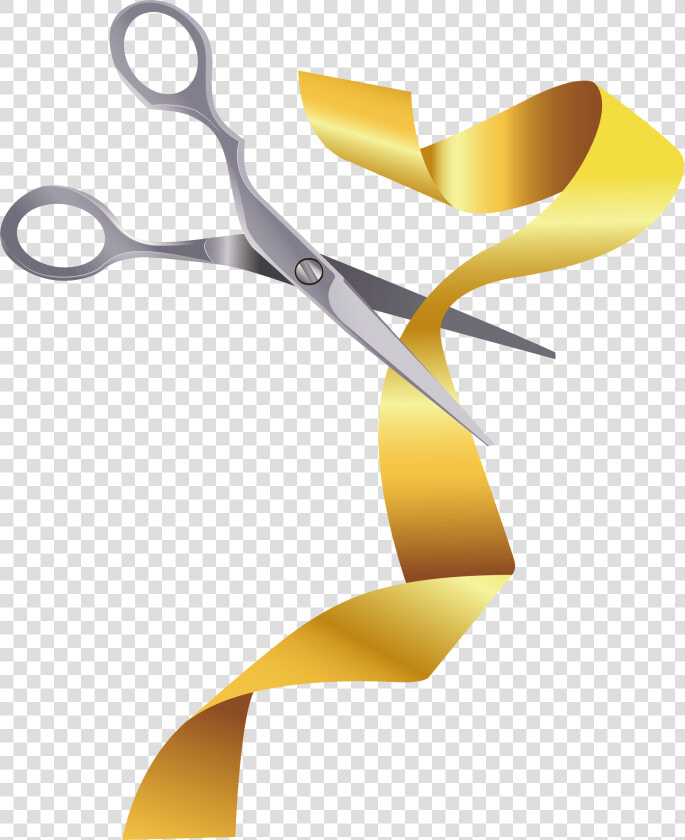 Golden Ribbon Transprent Png   Golden Ribbon Cutting Png  Transparent PngTransparent PNG