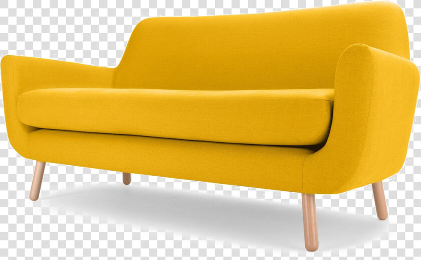 Part club Chair outdoor Furniture futon Pad   Yellow 3 Seater Sofa  HD Png DownloadTransparent PNG