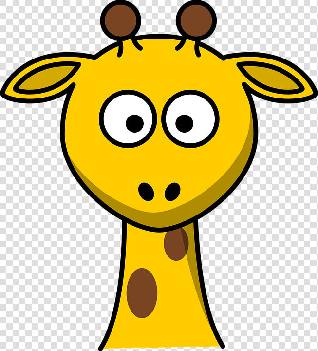 Giraffe  Head  Young  Cartoon  Cute  Looking  Zoo   Giraffe Head Clip Art  HD Png DownloadTransparent PNG