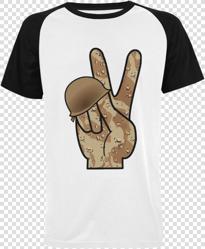 Desert Camouflage Peace Sign Men S Raglan T shirt   Active Shirt  HD Png DownloadTransparent PNG