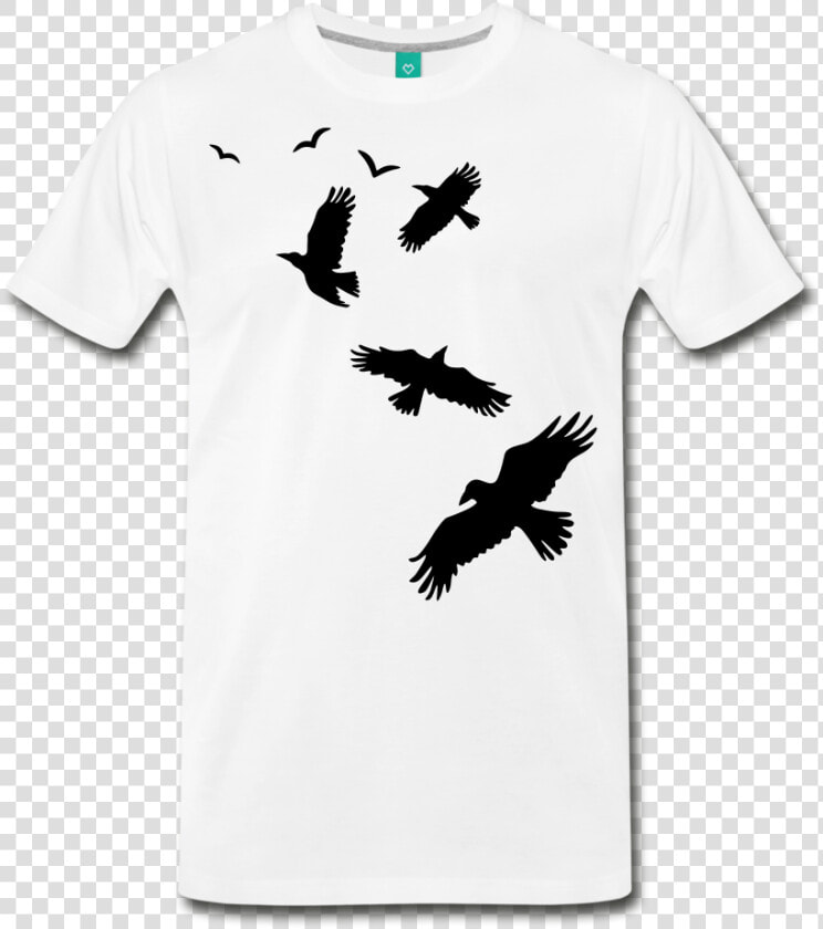 Men S Flying Crows 100  Cotton T shirt   Loggerhead Shrike  HD Png DownloadTransparent PNG