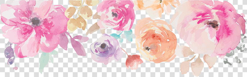 Watercolor Flower Border Png   Png Download   Pink Flower Border Png  Transparent PngTransparent PNG