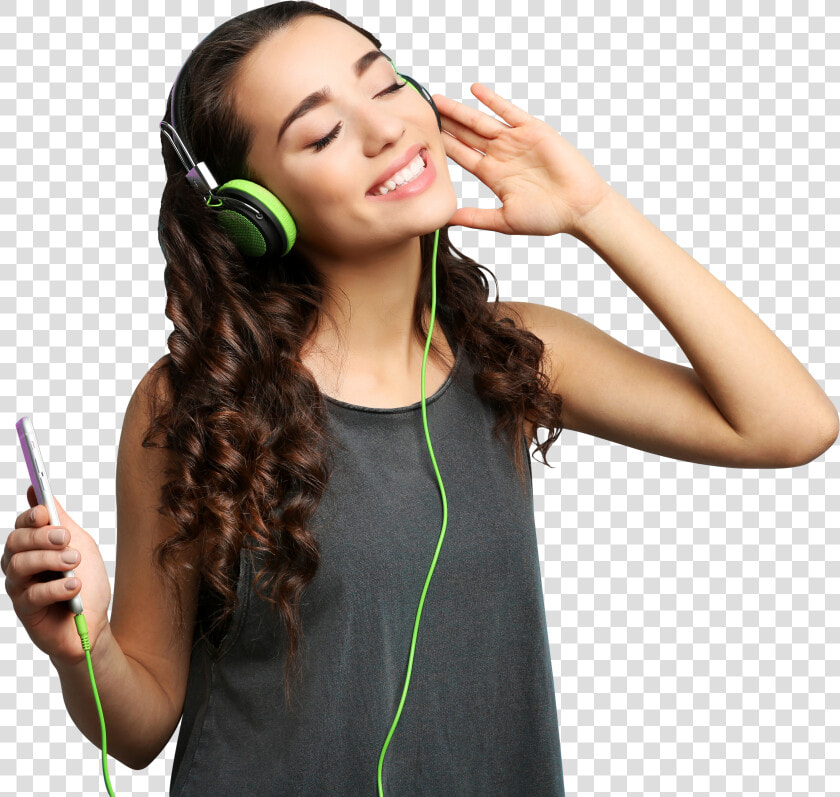 Girl Listen Music Png  Transparent PngTransparent PNG