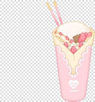  crepe  kawaii  kawaiipixel  soft  pixel  transparent   Milkshake  HD Png DownloadTransparent PNG