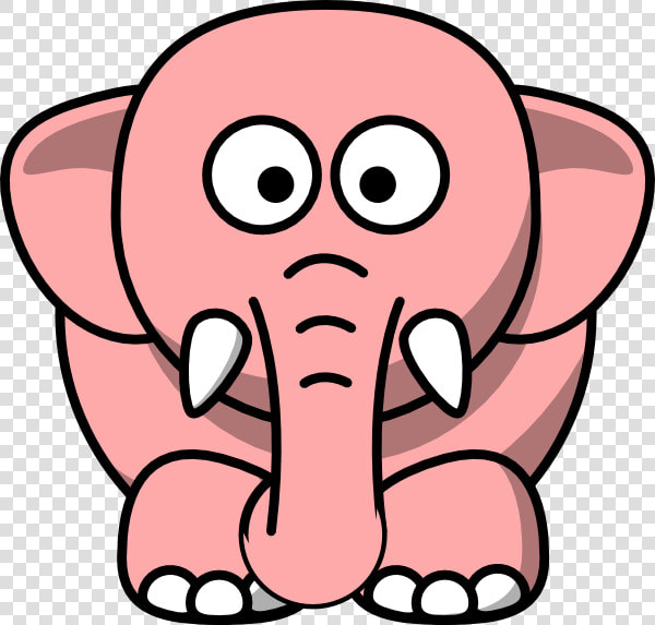 Gajah Pink Clip Art   Cartoon Elephant Clker  HD Png DownloadTransparent PNG