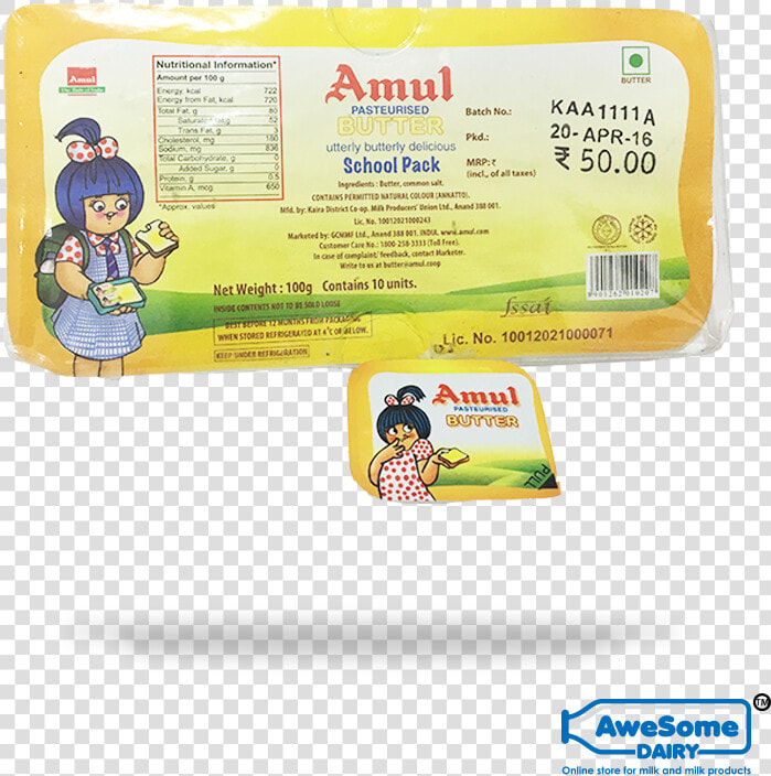 Amul Is The Leading Brand In India For Its Food Products   Amul Butter 100g Price  HD Png DownloadTransparent PNG