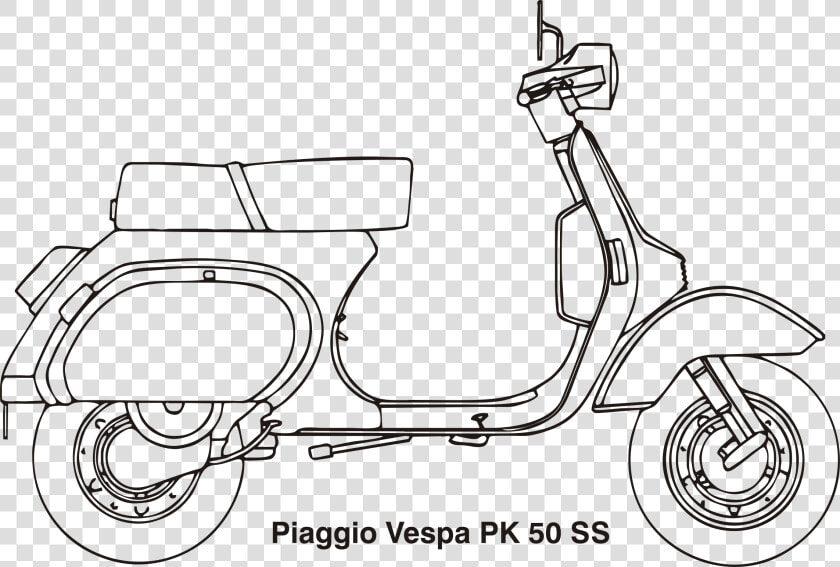 Piaggio Vespa Pk 50 Ss  Year 1983 Clip Arts   Mewarnai Sepeda Motor  HD Png DownloadTransparent PNG