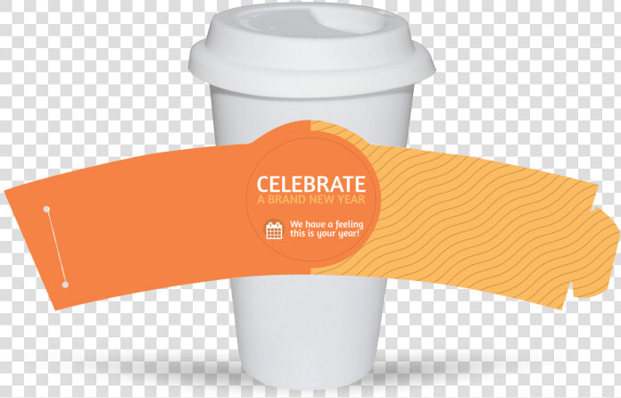 New Years Party Cup Sleeve Template Preview   Cup Sleeve Template Psd  HD Png DownloadTransparent PNG