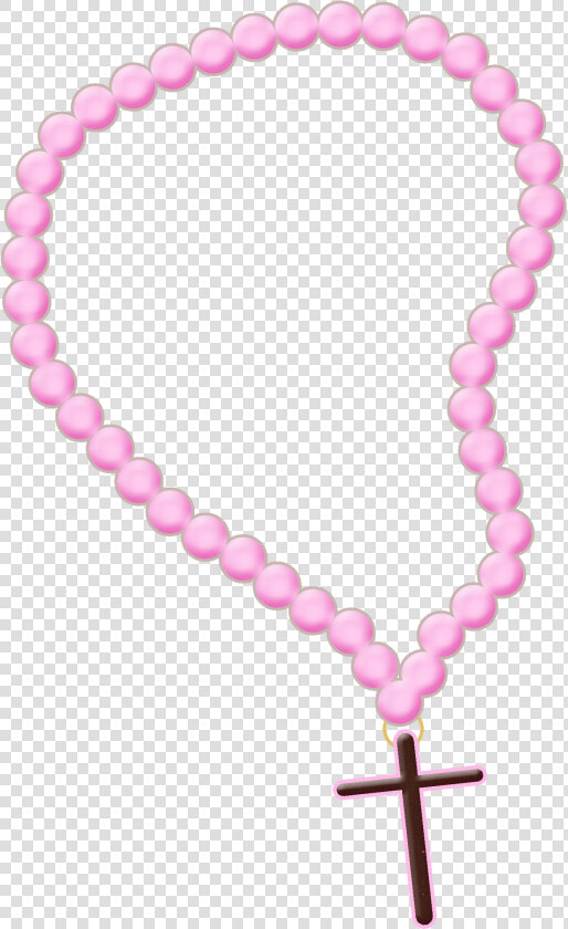 Vector Black And White Pink Rosary Clipart   Rosario Clipart Png  Transparent PngTransparent PNG