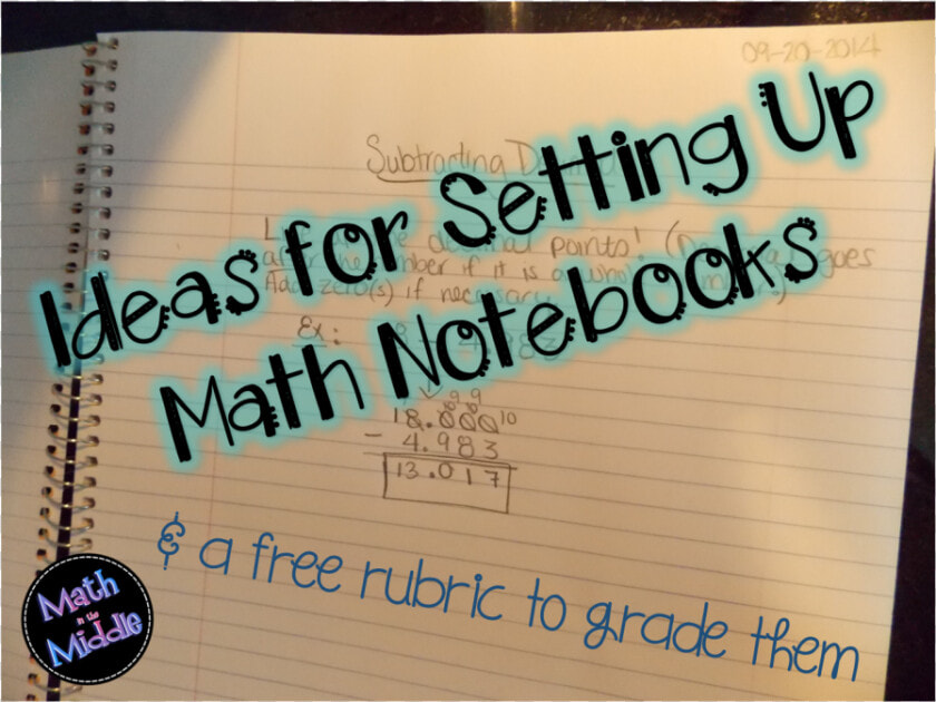 Ideas For Setting Up Math Notebooks   Paper  HD Png DownloadTransparent PNG