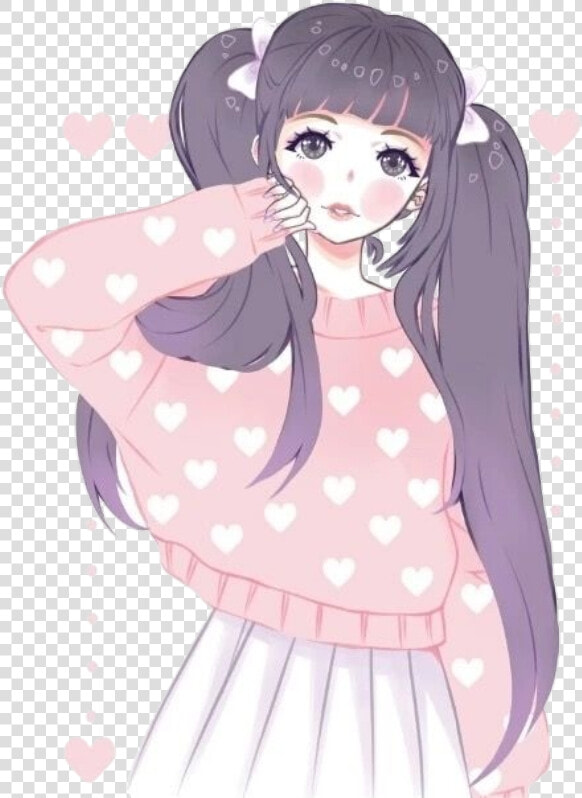  harajuku  kawaii  cute  anime  kawaiigirl  girl   Kawaii Cute Anime Girl  HD Png DownloadTransparent PNG