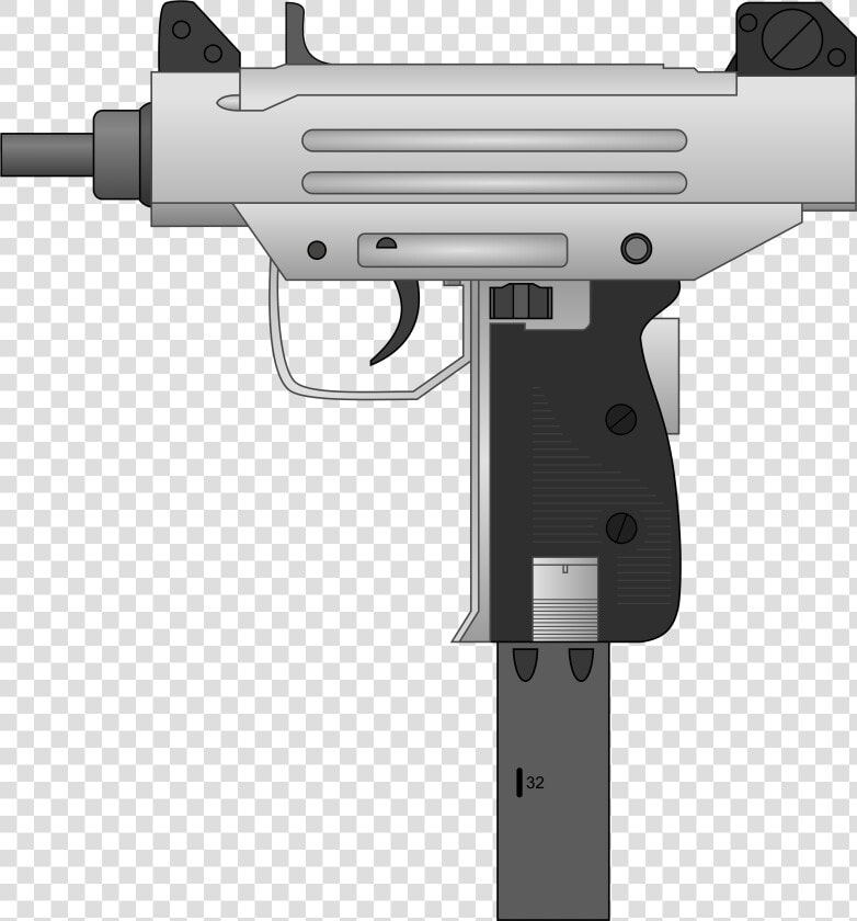 Silver Micro Weasyl   Uzi Png  Transparent PngTransparent PNG