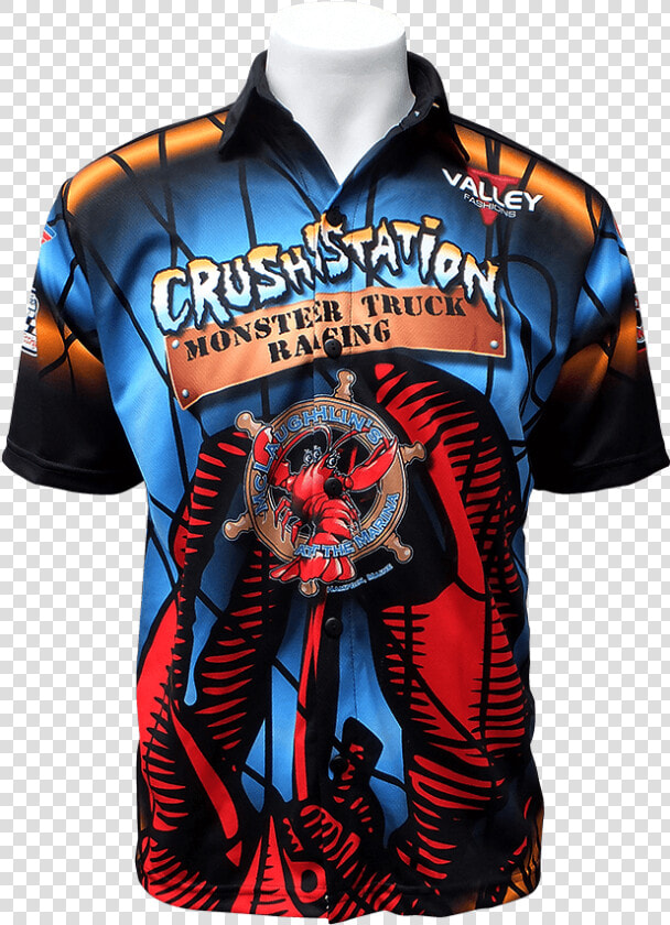 Crushstation Sublimated Crew Shirt   T Shirt Monster Truck Sublimer  HD Png DownloadTransparent PNG