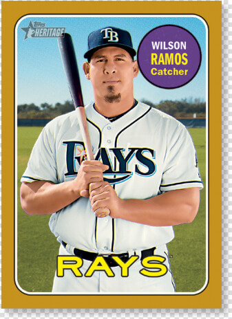 Troy Ramos 2018 Topps Heritage Baseball Base Poster   Tampa Bay Rays  HD Png DownloadTransparent PNG