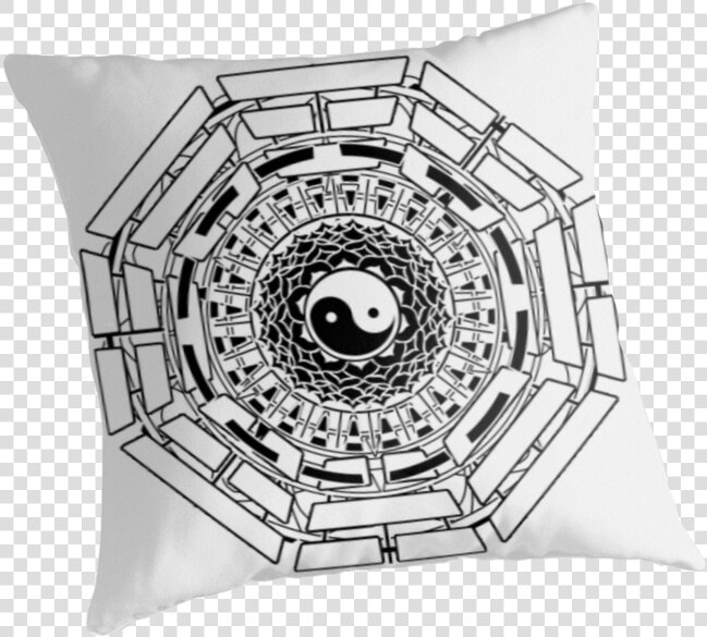 Mandala Yin Yang By Leah Mcneir   Cushion  HD Png DownloadTransparent PNG