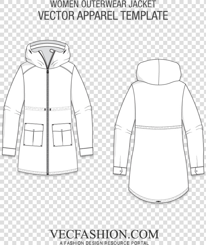 Clip Art Coats Jackets Vecfashion Women   Cargo Pants Template  HD Png DownloadTransparent PNG