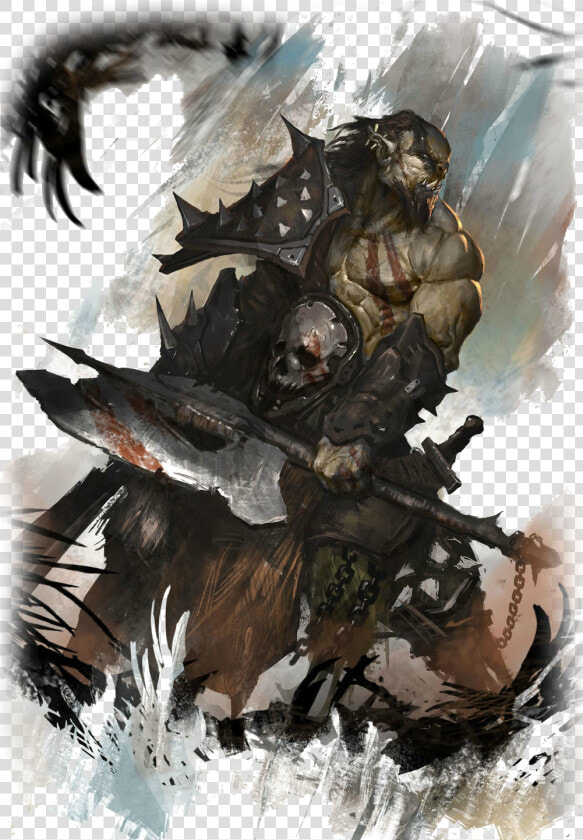 Half Orc Barbarian Art   Png Download   Half Orc Barbarian Art  Transparent PngTransparent PNG