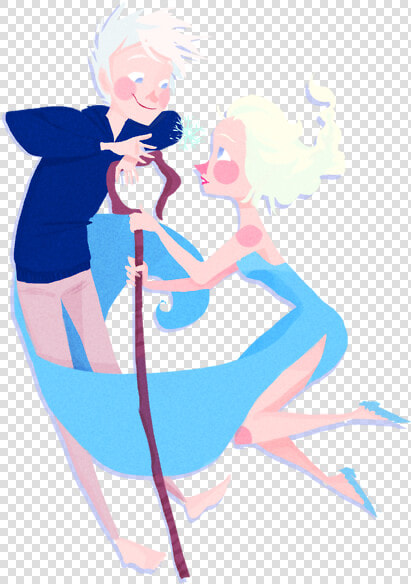 Jack Frost And Elsa   Illustration  HD Png DownloadTransparent PNG