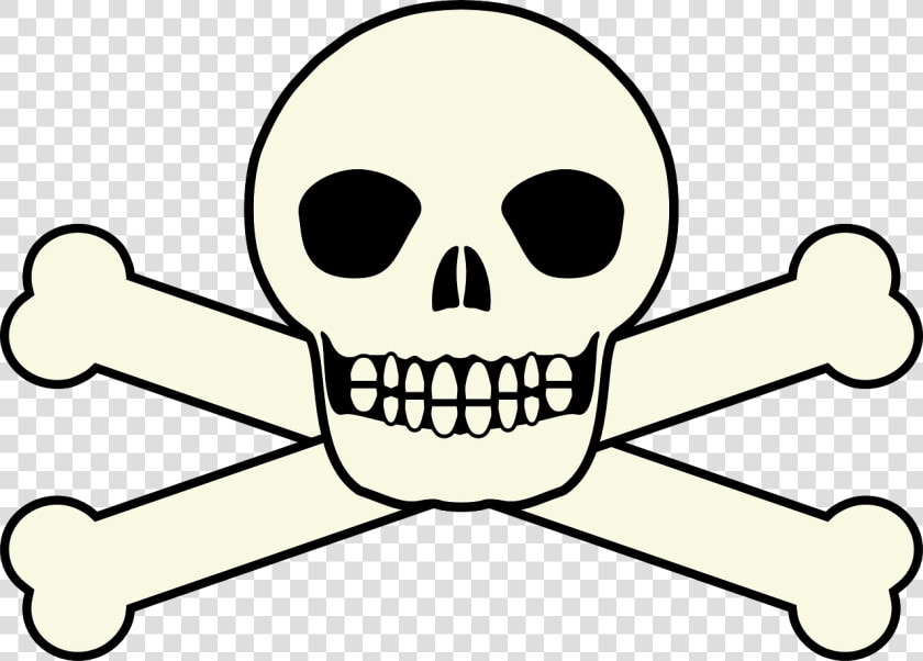 Free Vector Smiling Skull   Skull Head And Bones  HD Png DownloadTransparent PNG