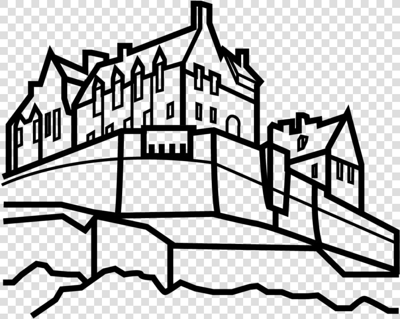 Edinburgh Castle Silhouette Vector  HD Png DownloadTransparent PNG