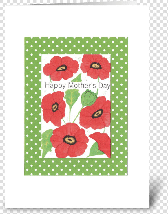 Red Poppy Mother S Day Greeting Card   Greeting Card  HD Png DownloadTransparent PNG