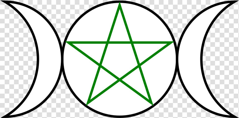 Triple Goddess Pentagram   Elemental Wicca Symbols  HD Png DownloadTransparent PNG