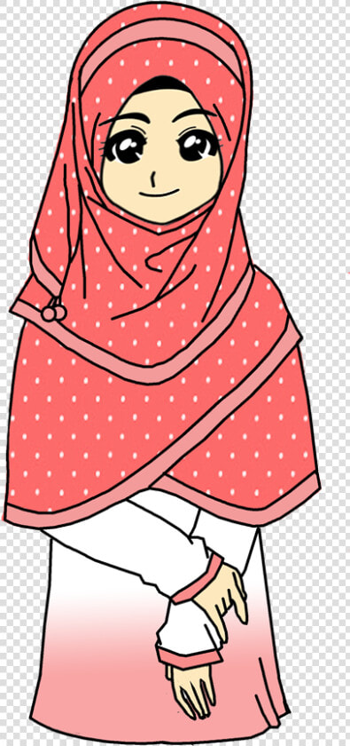 Doodle Muslimah Png   Muslim Girl Hijab Drawing  Transparent PngTransparent PNG