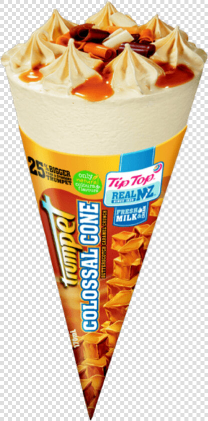 Cone Colossal Cone Butterscotch Caramel Crunch2 X 1340   Colossal Trumpet  HD Png DownloadTransparent PNG