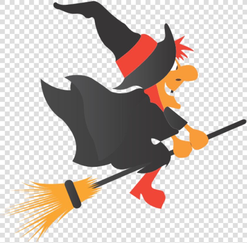 Witch On Broom Clipart Halloween Csscreme School Clipart   Halloween Witch On A Broom  HD Png DownloadTransparent PNG