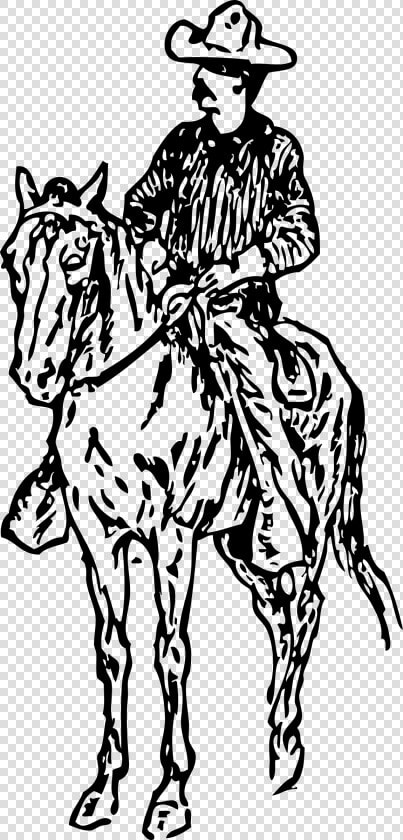 Vector Cowboy Horse Icon   Person On Horse Drawing  HD Png DownloadTransparent PNG