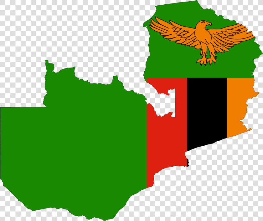 Zambia Flag Map Large Map   Zambia Flag In Country  HD Png DownloadTransparent PNG