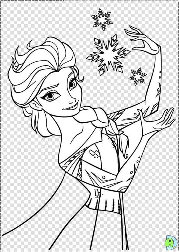 Elsa Frozen Clipart To Color Free Transparent Png   เอ ล ซ่า แบบ ระบายสี  Png DownloadTransparent PNG