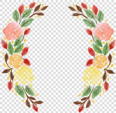 Spring Wreath  Watercolour Wreath  Flowers  Design   Corona De Flores Diseño  HD Png DownloadTransparent PNG