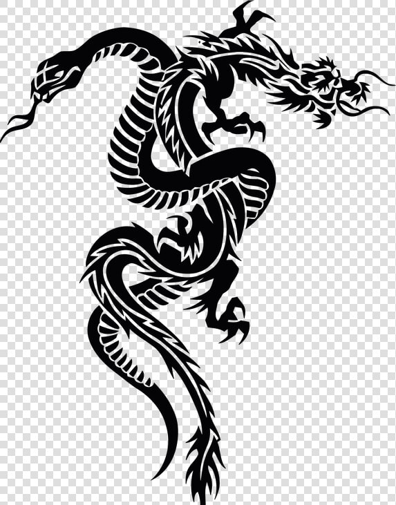 Xenodermus Snakes Dragon Free Clipart Hd Clipart   Dragon And Snake Tattoo Designs  HD Png DownloadTransparent PNG