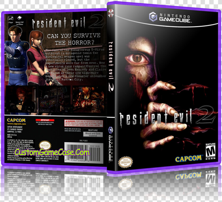 Resident Evil 2 Custom Game Case   Resident Evil 2 Pc Cover  HD Png DownloadTransparent PNG