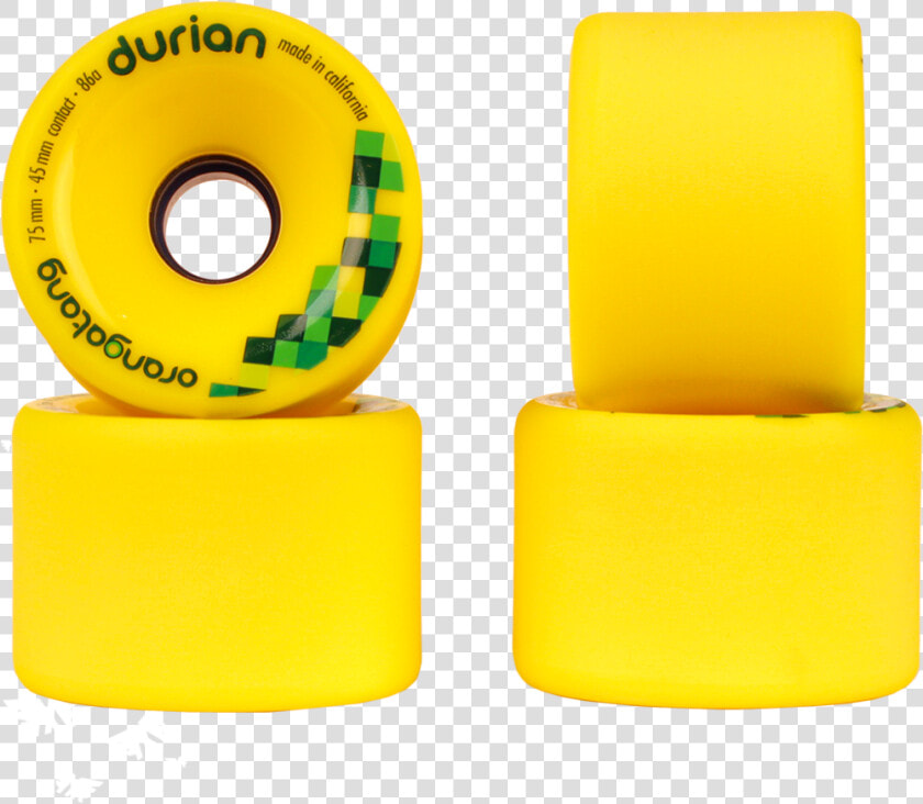 75mm Orangatang Durian   Orangatang Durian Wheels Yellow  HD Png DownloadTransparent PNG