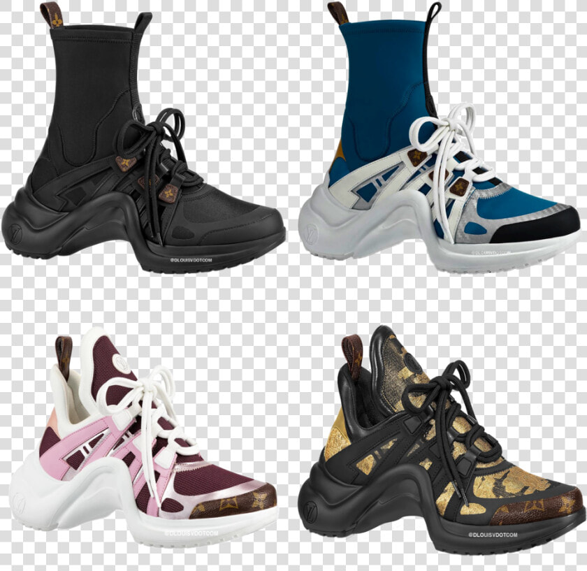 Collage 2   Louis Vuitton Archlight Boot  HD Png DownloadTransparent PNG