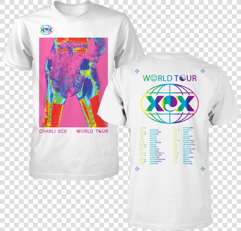 Cxcx Splitfountaintee Fb V   Charli Xcx Tour Shirt  HD Png DownloadTransparent PNG