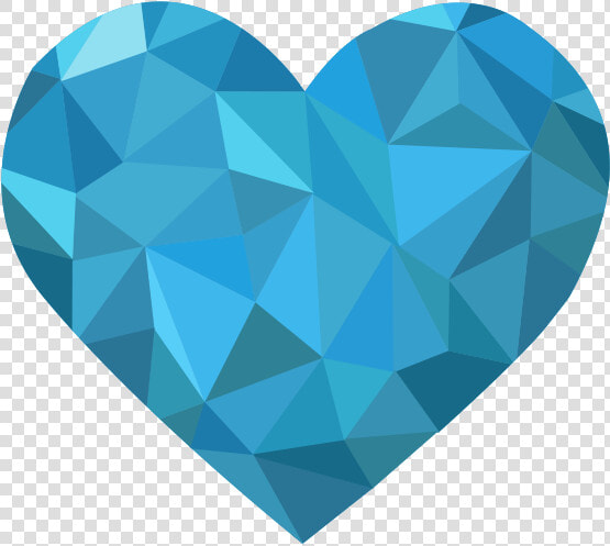 Diamond Heart Vector Png Transparent   Blue Diamond Heart Png  Png DownloadTransparent PNG