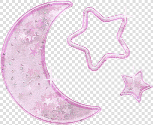 Get The Best Gif On Giphy   Pink Moon And Star  HD Png DownloadTransparent PNG