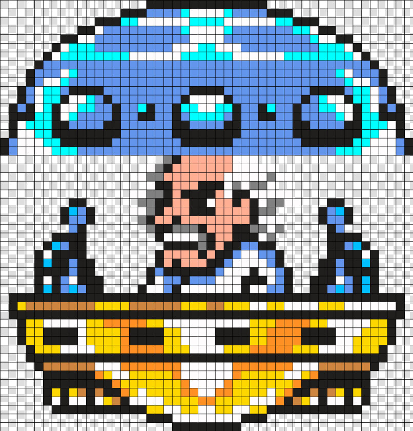 Mega Man Perler Beads Pattern  HD Png DownloadTransparent PNG