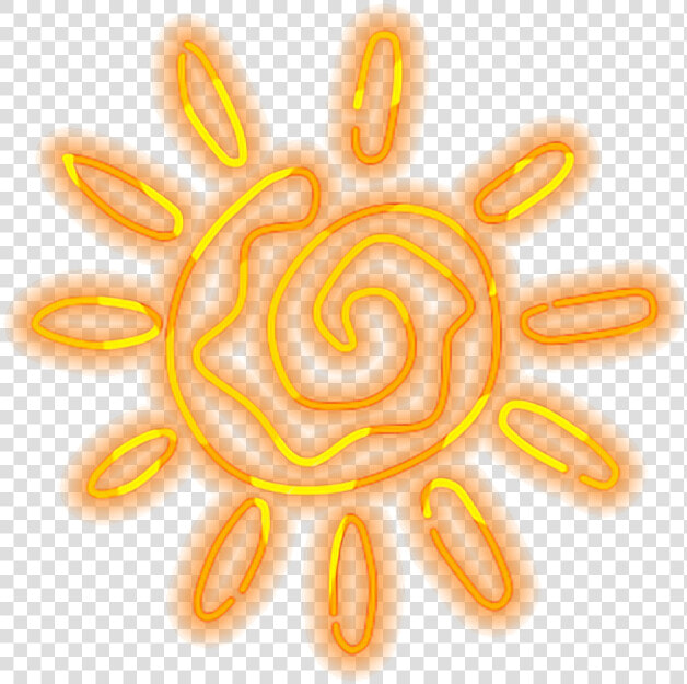 Sun Sunshine Glowing Neon Summer Ftestickers Freetoedit   Cowboy Spurs Clip Art  HD Png DownloadTransparent PNG